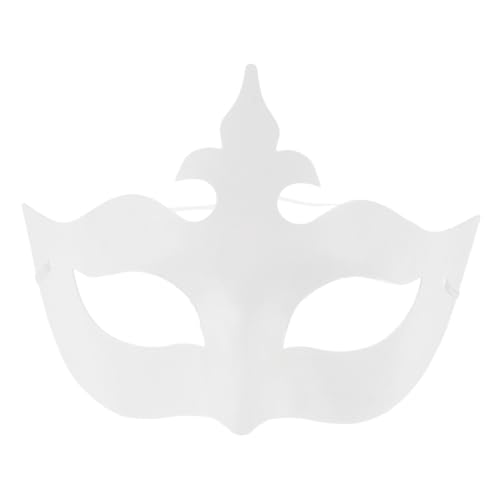 ifundom 6 Stück Kronenmaske Selber Machen Gesicht Leer Handbemalt Masken Papiermaskerade Schmücken Lackierbar Malen Sie Eine Leere Maske Schädel-halloween Unbemalt Zellstoff Weiß von ifundom