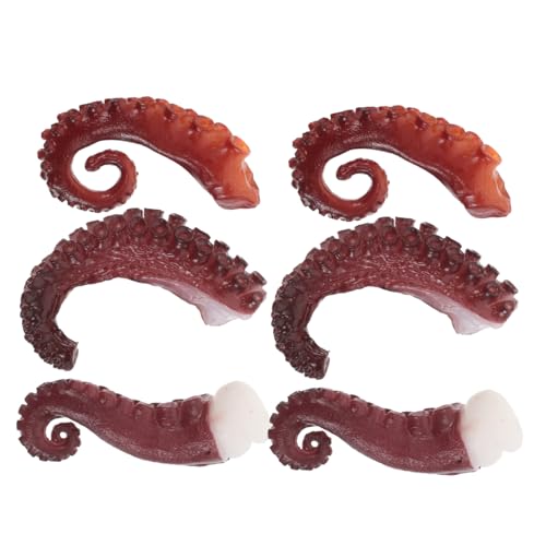 ifundom 6 Stück Künstliche Oktopus Tentakel – Künstliches Meeresfrüchte Modell Gefälschte Simulation Von Meerestieren Foto Requisiten Für Restaurant Ausstellungen Kochen Und Strand von ifundom