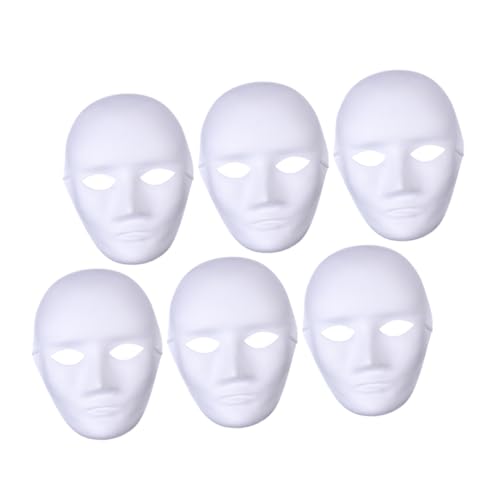 ifundom 6 Stück Leere Handbemalte Masken Unbemalte Bastelmasken für Teenager Maskenbasis für Kunstprojekte ifundom 6 Stück Leere Handbemalte Masken Unbemalte Bastelmasken für Teenager Maskenbasis für Kunstprojekte von ifundom