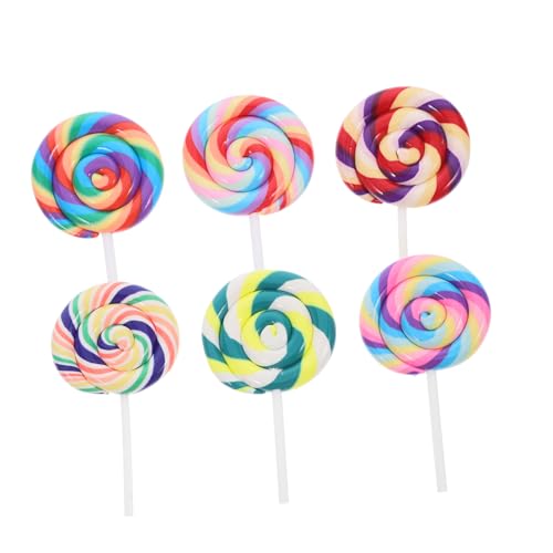 ifundom 6er-Pack Mehrfarbige Künstliche Lutscher Weicher Ton Zur Schmuckherstellung Große Bastelrequisiten Sicher Für Jungen Und Mädchen Regenbogenwirbel-lutscher ifundom 6er-Pack Mehrfarbige Künstliche Lutscher Weicher Ton Zur Schmuckherstellung Große Bastelrequisiten Sicher Für Jungen Und Mädchen Regenbogenwirbel-lutscher von ifundom