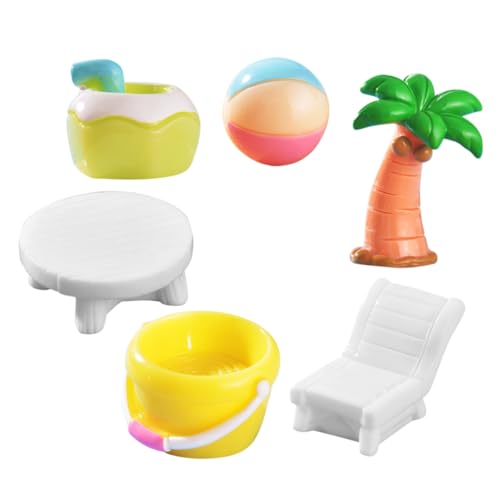 ifundom 6 Stück Mikro Landschaftsornamente Winzige Figuren Sommer Strandparty Dekorationen Stranddekoration Miniatur Ozeanlandschafts Eimer Für Partygeschenke Sommer Strandspielzeug von ifundom