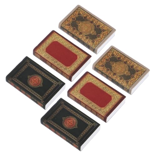 ifundom 6 Stück Miniaturbücher Zum Basteln Puppenhausbücher Im Maßstab 112 Realistische Arbeitszimmerszene Winzige Bibliothek Dekoratives Ornament von ifundom