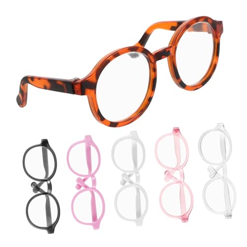 ifundom 6 Stück Miniatur Gläser mit Transparenten Linsen für Puppen Kostüme und Bastelzubehör Vielseitige Accessoires für Stofftiere und Miniaturen von ifundom