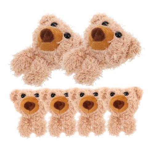 ifundom 6 Stück Plüsch Bärenkopf für DIY Bekleidungsdekorationen Weiches Kuscheltier Zubehör Handgenähte Accessoires für Mode Charmantes Design für Kleidung und Bastelprojekte von ifundom