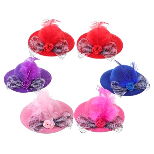 ifundom Winzige Hüte Zum Basteln 6 Stück Mini-Zylinder Haar-Accessoires Für Teepartys Für Frauen von ifundom