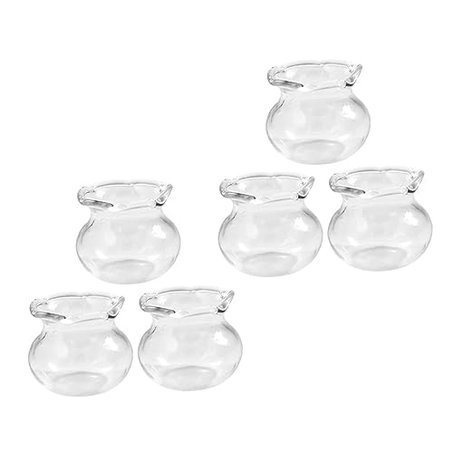 ifundom 6 Stück Puppenhaus Mini Glas Fischschale Miniatur Aquarium Modell Winzige Fischschale Mini ifundom 6 Stück Puppenhaus Mini Glas Fischschale Miniatur Aquarium Modell Winzige Fischschale Mini von ifundom