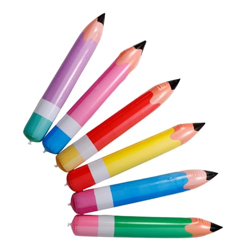 ifundom 6 Stück Riesen Aufblasbare Bleistifte Bunte PVC Bleistift Requisiten für Rückkehr zur Schule Party Dekoration für Klassenzimmer und Kreative Spiele ifundom 6 Stück Riesen Aufblasbare Bleistifte Bunte PVC Bleistift Requisiten für Rückkehr zur Schule Party Dekoration für Klassenzimmer und Kreative Spiele von ifundom