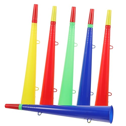 ifundom 6 Stücke Sport Spiel Kunststoff Trompete Fans Requisiten Helle Spiel Horn Für Trompete Fans Fußball Zufällig von ifundom