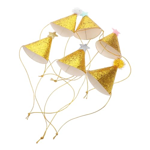 ifundom 6 Stück Teiliges Geburtstagsmützen mit Glitzer und Sternenball Verstellbare Partyhüte für Babyfeiern Fotorequisiten und Feierbedarf ifundom 6 Stück Teiliges Geburtstagsmützen mit Glitzer und Sternenball Verstellbare Partyhüte für Babyfeiern Fotorequisiten und Feierbedarf von ifundom