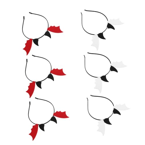 ifundom 6 Stück Teiliges Halloween Bat Wing Haarreif mit Dämonenhörnern und Fledermausflügeln Leichter Kopfschmuck für Damen und Auffälliges Cosplay Accessoire für Party und Kostüm ifundom 6 Stück Teiliges Halloween Bat Wing Haarreif mit Dämonenhörnern und Fledermausflügeln Leichter Kopfschmuck für Damen und Auffälliges Cosplay Accessoire für Party und Kostüm von ifundom