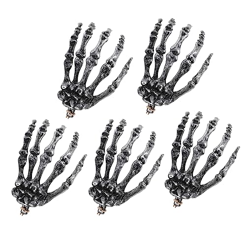 ifundom 6 Stück Teiliges Halloween Skelett Hände Deko Realistische Gefälschte Handknochen für Gruselige Partys und Schaurige von ifundom