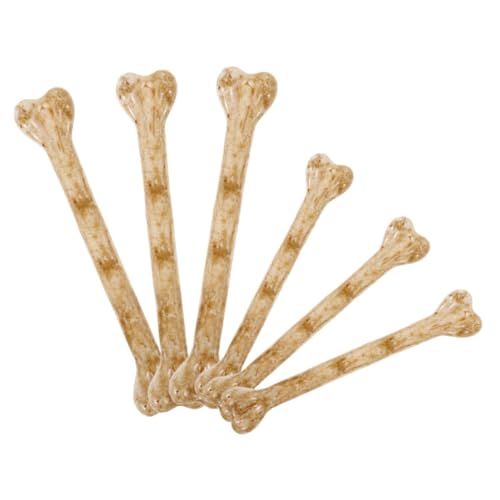 ifundom 6 Stück Teiliges Halloween Skelett Knochen aus Kunststoff mit Vorgebohrten Löchern Realistisch Gestaltete Mini Knochen für DIY Bastelarbeiten Schmuck und Gruselige Halloween von ifundom