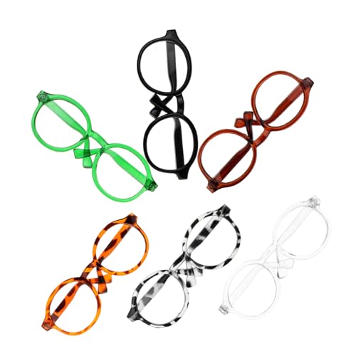 ifundom 6 Stück Teiliges Mini Puppenbrillen Puppenaccessoires für DIY Deko Vielseitige Sonnenbrillen Verkleiden und Verschönern von Puppen von ifundom