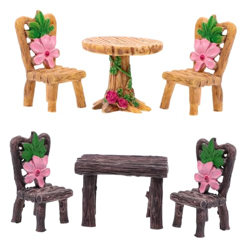 ifundom 6 Stück Teiliges Miniatur Resin Möbelset mit Quadratischen und Runden Tischen Leichte Puppenhaus Deko Realistische Miniatur Tisch und Stuhl Accessoires für DIY Zufällige Farbe ifundom 6 Stück Teiliges Miniatur Resin Möbelset mit Quadratischen und Runden Tischen Leichte Puppenhaus Deko Realistische Miniatur Tisch und Stuhl Accessoires für DIY Zufällige Farbe von ifundom