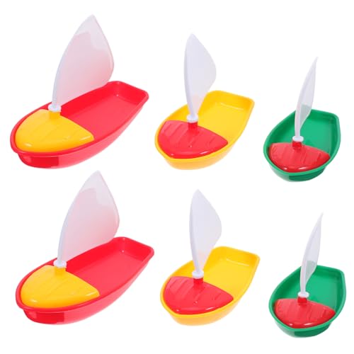 ifundom 6 Stück Teiliges Segelboot aus Robustem Kunststoff Buntes Wasserspielzeug für Strand und Pool für Jungen und Mädchen Sommer Draußen Zufällige Farbe von ifundom