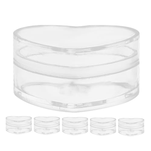 ifundom 6 Stück Transparente Herzform Verpackungsboxen mit Deckel Klare Aufbewahrungsboxen für Partygeschenke Candy Treats Schmuck und Kleine Souvenirs Staubdicht Sichere Rundkanten von ifundom
