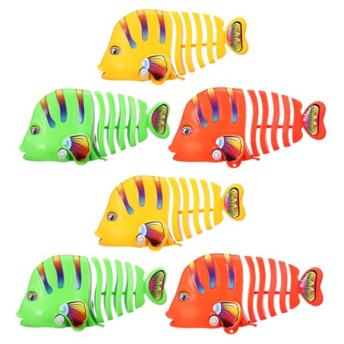 ifundom Lustiges Aufziehspielzeug Für Jungen Und Mädchen 6 Stück Cartoon-Fisch Badespielzeug Uhrwerk ifundom Lustiges Aufziehspielzeug Für Jungen Und Mädchen 6 Stück Cartoon-Fisch Badespielzeug Uhrwerk von ifundom