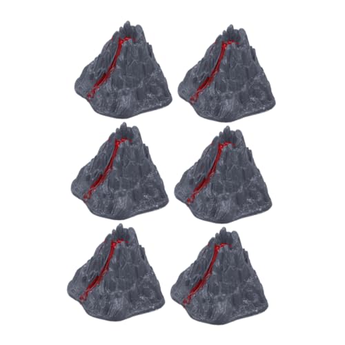 ifundom Pädagogisches Mini-Vulkan-Spielzeug 6pcs Kunststoff-Vulkan-Modelle Für Kinder Perfekt Für Sandkästen & von ifundom