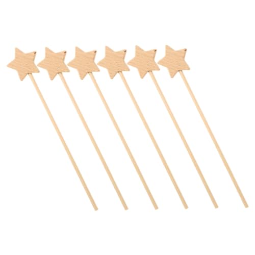ifundom 6 Stück Zauberstab Fairy Wand Fantasie laufstall glitzee Kindergeburtstag LED-Schaumstoffstäbchen Graffiti-Fee-Zauberstäbe Party Miniatur Feenstab aus Holz DIY Malstab von ifundom