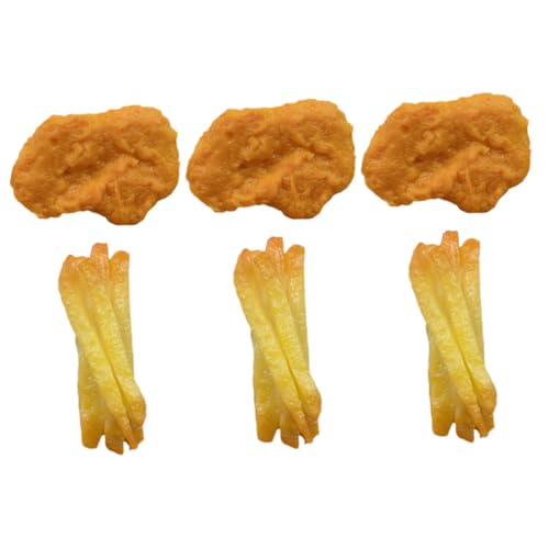 ifundom 6er-Pack Gefälschte Hähnchen-Pommes-Frites Spielzeug- Für Jungen Und Mädchen Überraschungsspielzeug Für Mädchen Heimdekoration von ifundom
