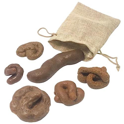 ifundom 6 Stücke Simulierter weicher Stuhl Halloween Halloween assecoires Scherzartikel Fun Toy Falschgeld gefälschte gefälschtes Poop- kniffliges von ifundom