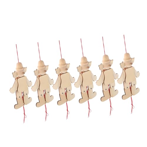 ifundom 6-teilige Clown-Puppe Mit Schnüren: Unfertige Holzpuppe Zum Basteln – Blanko-Clown-Marionette Zum Bemalen Und Bemustern – Ideal Für Rollenspiele Und Schulaktivitäten ifundom 6-teilige Clown-Puppe Mit Schnüren: Unfertige Holzpuppe Zum Basteln – Blanko-Clown-Marionette Zum Bemalen Und Bemustern – Ideal Für Rollenspiele Und Schulaktivitäten von ifundom