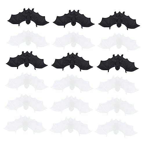 ifundom 60 Stück Künstliche Fledermaus Heimgesuchte Fledermausdekorationen Halloween -Dekorationen Halloween Hängende Fledermäuse Halloween-Fledermaus-Dekoration Plastik von ifundom