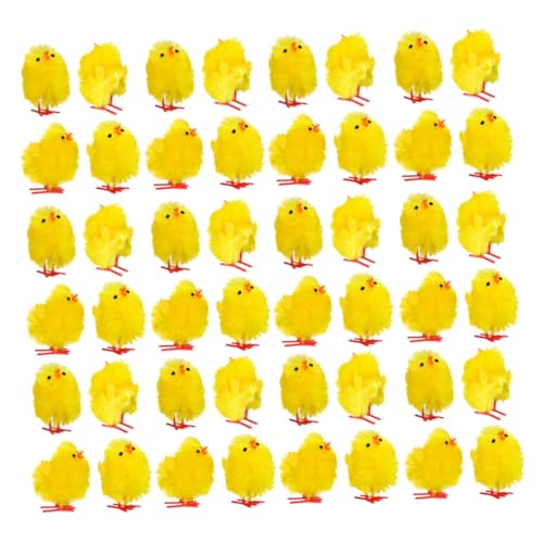 ifundom 60 Stück Osterküken Mini Plüschtiere Mini Plüschtiere Kleines Huhn Ostern Kleine Küken Für Ostern Plüschküken Ausgestopftes Huhn Gelbe Chemiefaser Und Kunststoff von ifundom