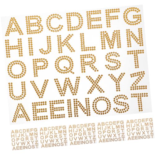 ifundom 6Blätter Strass Buchstabenaufkleber Selbstklebende Bling Dekoration für Taschen Handyhüllen und Kleidung Flexible Gestaltungsmöglichkeiten Langlebiges Acrylmaterial von ifundom