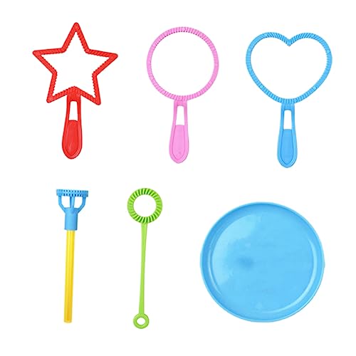 ifundom 6Er Set Seifenblasenset Outdoor draußen Seifenblasen-Set für den Strand Bubble Machine Bubble-Party- Blasen Machen Plastik von ifundom