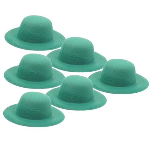 ifundom 6St Mini-Cowboyhut Kinderkleider kinderkleidung kinderbekleidung doll Accessories Kid Toys Mini-Hut Miniaturhut Mini-Hüte für Puppenhäuser kleine Hüte Kleiner Hut Stoff Green von ifundom