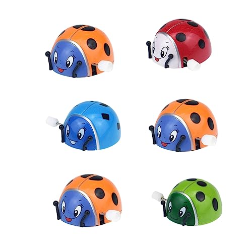 ifundom 6St Uhrwerk Marienkäfer Party für kinderspielzeug sankastenspielsachen Ladybug Uhrwerk-Marienkäfer- Marienkäfer- zum Aufziehen Plastik von ifundom