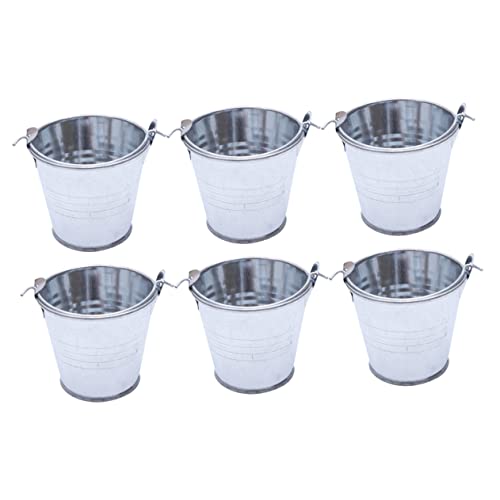 ifundom 6 Stücke Eisen Eimer Hause Dekorative Blumentöpfe Multi-Zweck Mini Blumentopf Set Sicher Für Kinder Spielen von ifundom