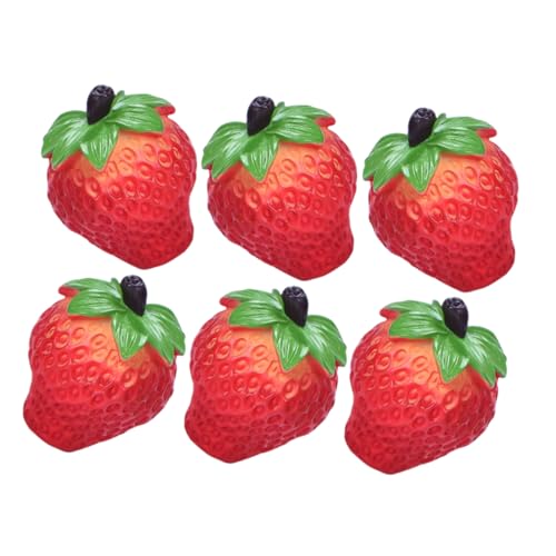 ifundom Realistische Künstliche Mini-erdbeeren 6 Stück Simulierte Obstdekorationen Für Heimbastelprojekte ifundom Realistische Künstliche Mini-erdbeeren 6 Stück Simulierte Obstdekorationen Für Heimbastelprojekte von ifundom