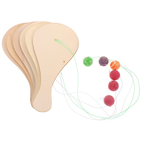 ifundom 6er Set Paddle Ball Für DIY Holzschläger Zum Ausmalen Und Gestalten Kreatives Für Drinnen Und Draußen Farben Der Bälle Zufällig ifundom 6er Set Paddle Ball Für DIY Holzschläger Zum Ausmalen Und Gestalten Kreatives Für Drinnen Und Draußen Farben Der Bälle Zufällig von ifundom