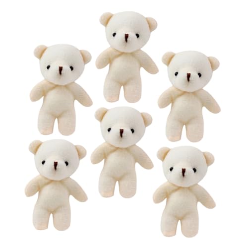 ifundom 6pcs Mini Bär Winzig Bären Puppengefüllte Tier Weiche Kleine Plüschbären Schlüsselbein Hängendekoration von ifundom
