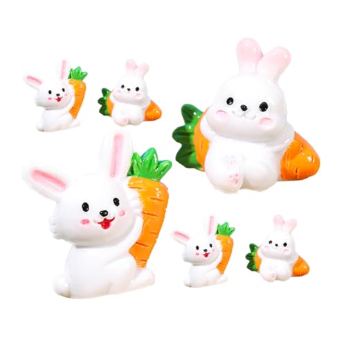 ifundom 6stücke Mini Kaninchen Figur Teiliges Bunny Deko Mit Karotten Kreative Mikro Ornamente Für Ostern Süße Tierfiguren Für Balkon Garten Und Innendekoration ifundom 6stücke Mini Kaninchen Figur Teiliges Bunny Deko Mit Karotten Kreative Mikro Ornamente Für Ostern Süße Tierfiguren Für Balkon Garten Und Innendekoration von ifundom