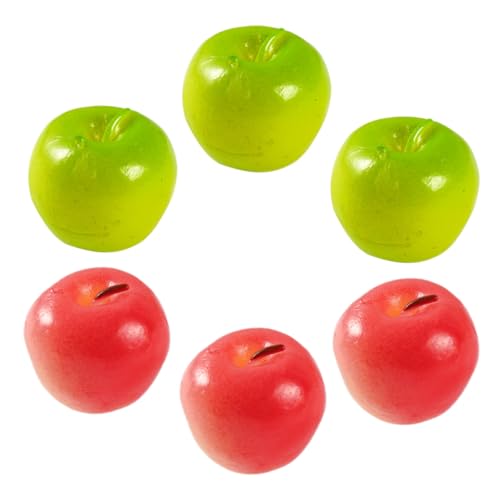 ifundom 6pcs Miniaturäpfel Modelle Simulation Äpfel Gefälschte Obstmodelle Innenmodelle in Innenräumen von ifundom