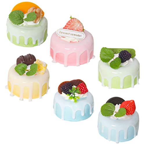 ifundom 6 Stücke Gefälschte Kuchen Modelle Simulation Desserts Realistische Lebensmittel Requisiten Für Fotografie Küche von ifundom