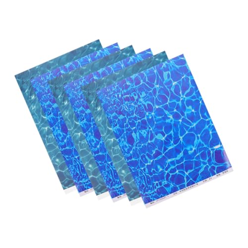 ifundom 6pcs Water Ripple Aufkleber Miniaturhintergrund Mikro Landschaft Modell Water Ripple Papier Realistische Bachblätter Für Wave Ocean Marine Party von ifundom