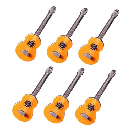 ifundom 6-teiliges Mini-Gitarren-Ornament Für Puppenhaus – Realistisches Musikinstrument-Modell-Set Für Die Inneneinrichtung von ifundom
