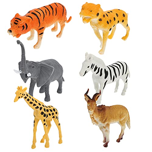 ifundom 6st Wildtiermodell Tiere Verzieren Modell Lernspielzeug Tiermodell- Realistisches Tiermodell Simuliertes Tiermodell Simulationsfiguren Lehrstütze Plastik von ifundom