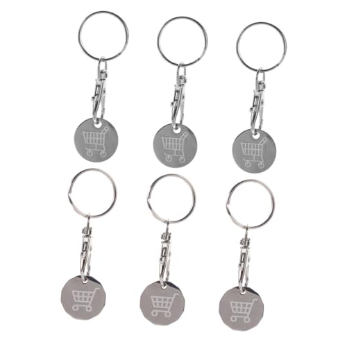 ifundom 6stücke Edelstahl Einkaufswagen Münz Schlüsselanhänger Multifunktionale Trolley Tokens Für Supermärkte Und Büros Leicht Und Langlebig Zum Mitnehmen ifundom 6stücke Edelstahl Einkaufswagen Münz Schlüsselanhänger Multifunktionale Trolley Tokens Für Supermärkte Und Büros Leicht Und Langlebig Zum Mitnehmen von ifundom