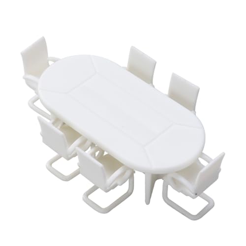 ifundom Dekoration 7St Spielzeug besonderes Dekor Mini-Modell Modelle Mini-Tisch Sandkasten einstellen Suite Konferenztische und Stühle Weiß Spielzeuge von ifundom