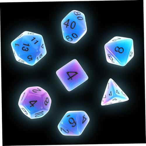 ifundom 7 Stück Leuchtende Mehrseitige Würfel Partywürfel Zubehör Brettspielwürfel Leuchtende Würfel Rollenspielwürfel Partyspiel Requisiten Spielrequisiten Würfel Polyederwürfel Lustige ifundom 7 Stück Leuchtende Mehrseitige Würfel Partywürfel Zubehör Brettspielwürfel Leuchtende Würfel Rollenspielwürfel Partyspiel Requisiten Spielrequisiten Würfel Polyederwürfel Lustige von ifundom
