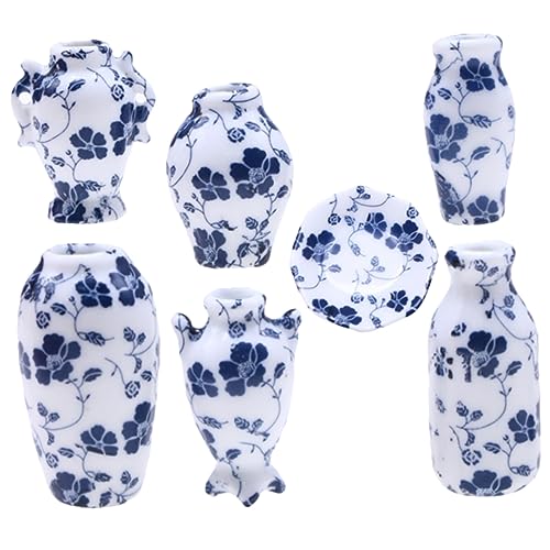 ifundom 7 Stück Puppenhaus-Vasenmodell Machen Sie es Mini-Essen Puppenhäuser Miniaturen Strauß Figuren einmachgläser buchregal Dekoration Mini-Blumenbehälter aus Keramik Moderne Vase ifundom 7 Stück Puppenhaus-Vasenmodell Machen Sie es Mini-Essen Puppenhäuser Miniaturen Strauß Figuren einmachgläser buchregal Dekoration Mini-Blumenbehälter aus Keramik Moderne Vase von ifundom