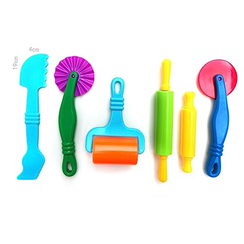 ifundom 7 Stück Teiliges Knetwerkzeugset für Lustige DIY Plastik Roller und Knetewalze in Zufälligen Farben für Kreatives und Modellieren von Figuren Zufällige Farbe Zufällige Farbe von ifundom