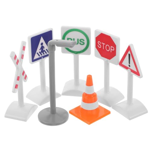 ifundom 7 Teiliges Straßenverkehrszeichen Spielset Mini Verkehrsschilder & Elektrische Ampeln Für Spielstraßen Ideales Zubehör Für Holzeisenbahn Und Spielzeugzüge Für ifundom 7 Teiliges Straßenverkehrszeichen Spielset Mini Verkehrsschilder & Elektrische Ampeln Für Spielstraßen Ideales Zubehör Für Holzeisenbahn Und Spielzeugzüge Für von ifundom