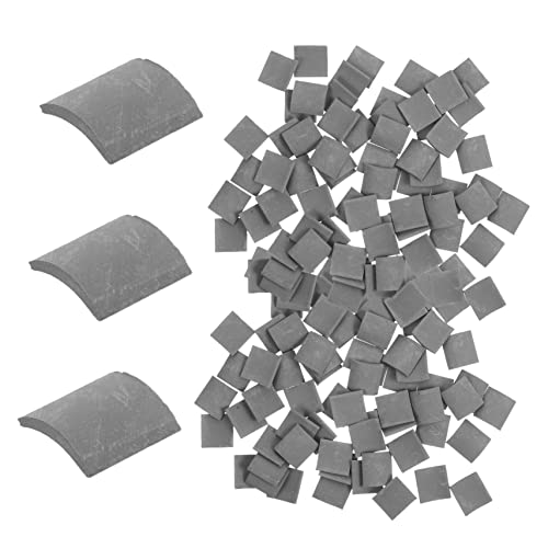 ifundom 70 Mini-Steine Dachziegel für Minihäuser Modell mit gefälschten Fliesen Kinder bastelset basteln für Kinder scheibengardinen Ton kleine Dachziegelmodelle Mini-Dachziegel von ifundom