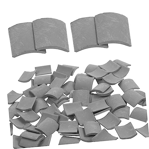 ifundom 70 Stück Miniature Dachziegel Simulierte Mini Dachziegel für DIY Puppenhäuser und Sandtisch Dioramen Geeignet für Kreative Modellbau Projekte von ifundom